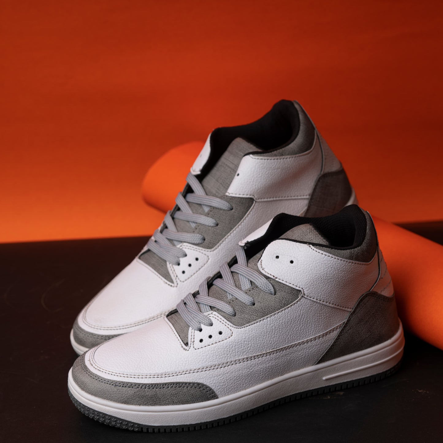 SNA 2.0 Firestorm Ankle High Sneakers - White Edition | TPR Rubber Sole | 6 Month Warranty