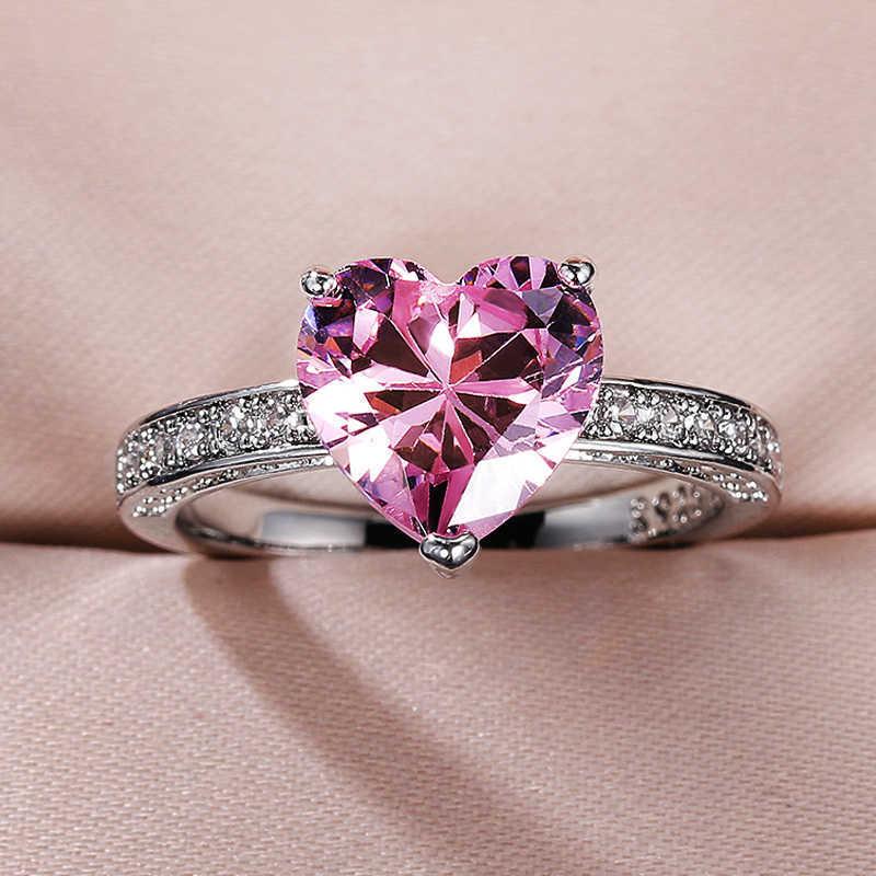 Abril Pink Heart Luxury Crystals Ring – SugarAndVapor