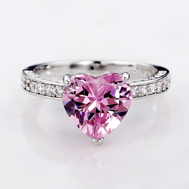 0.25ct Pink I1 Heart Diamond Ring